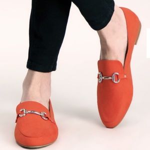 NEW Sassy Orange Buckle Loafers